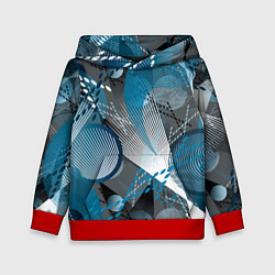 Детская толстовка Абстрактный серо-синий принт