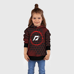 Толстовка-худи детская Символ Need for Speed и краска вокруг на темном фо, цвет: 3D-черный — фото 2