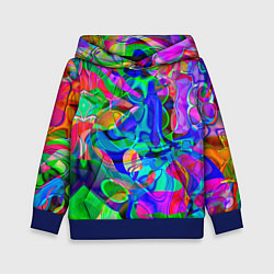 Толстовка-худи детская REFRACTION OF COLORS, цвет: 3D-синий