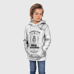 Толстовка-худи детская Real Madrid Football Club Number 1 Legendary, цвет: 3D-белый — фото 2