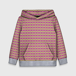 Толстовка-худи детская Геометрические волны, цвет: 3D-меланж