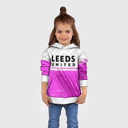 Толстовка-худи детская Leeds United Pro Football, цвет: 3D-белый — фото 2