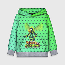 Толстовка-худи детская My singing Monsters - Жужук, цвет: 3D-меланж