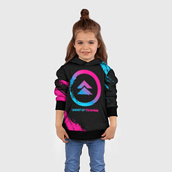 Толстовка-худи детская Ghost of Tsushima Neon Gradient, цвет: 3D-черный — фото 2