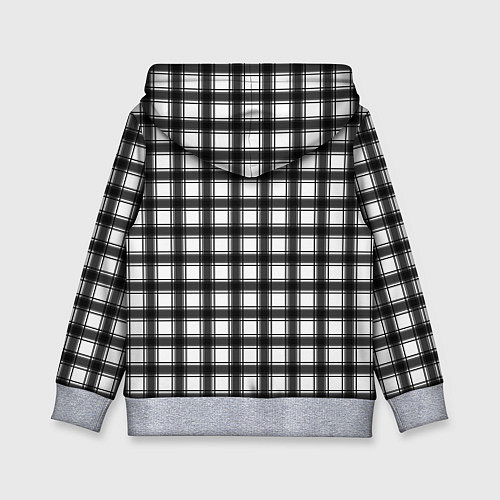 Детская толстовка Black and white trendy checkered pattern / 3D-Меланж – фото 2