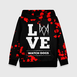 Толстовка-худи детская Watch Dogs Love Классика, цвет: 3D-черный
