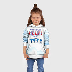 Толстовка-худи детская The Beatles Help!, цвет: 3D-белый — фото 2