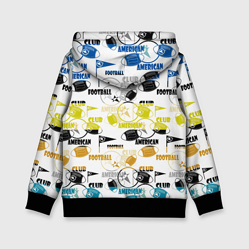 Детская толстовка American football sports pattern / 3D-Черный – фото 2