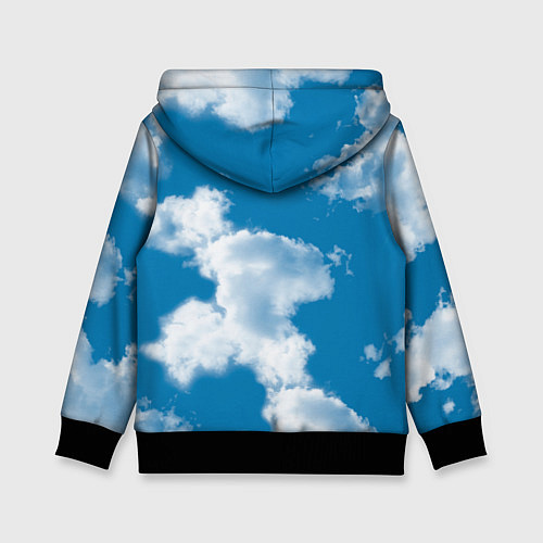 Детская толстовка Небо в облаках / 3D-Черный – фото 2