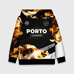 Толстовка-худи детская Porto legendary sport fire, цвет: 3D-черный