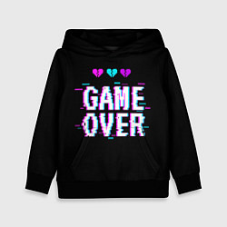 Толстовка-худи детская Game Over Pixels, цвет: 3D-черный