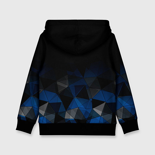 Детская толстовка Черно-синий геометрический / 3D-Черный – фото 2