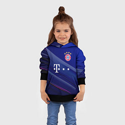 Толстовка-худи детская Bayern munchen Абстракция, цвет: 3D-черный — фото 2