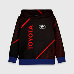 Толстовка-худи детская Toyota Красная абстракция, цвет: 3D-синий