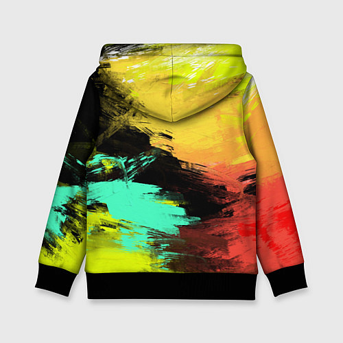 Детская толстовка Яркий красочный гранж / 3D-Черный – фото 2
