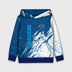 Толстовка-худи детская Mazda - краска, цвет: 3D-синий