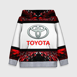 Толстовка-худи детская Toyota - абстракция - лого, цвет: 3D-меланж