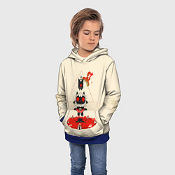 Толстовка-худи детская Cult of the lamb art, цвет: 3D-синий — фото 2