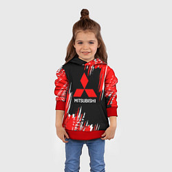 Толстовка-худи детская Mitsubishi - краска, цвет: 3D-красный — фото 2