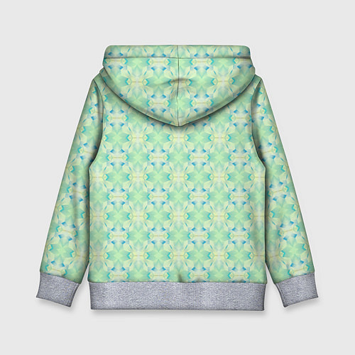 Детская толстовка Нежно-салатовый абстрактный паттерн / 3D-Меланж – фото 2