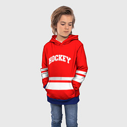 Толстовка-худи детская Hockey - две волосы, цвет: 3D-синий — фото 2