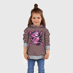 Толстовка-худи детская Мамочка длинные ноги игрушка, цвет: 3D-меланж — фото 2