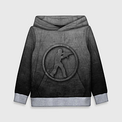 Толстовка-худи детская Чугунный логотип Counter Strike, цвет: 3D-меланж