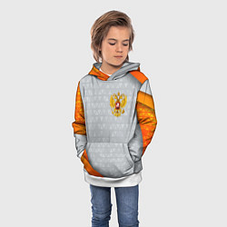 Толстовка-худи детская Orange & silver Russia, цвет: 3D-белый — фото 2