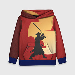 Толстовка-худи детская Самурай с мечом, цвет: 3D-синий