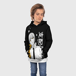 Толстовка-худи детская Демон контроля - Человек-бензопила - Макима, цвет: 3D-белый — фото 2