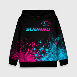 Детская толстовка Subaru - neon gradient: символ сверху