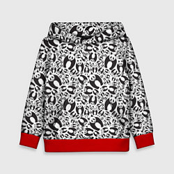 Толстовка-худи детская Медвежонок панда, цвет: 3D-красный