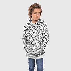 Толстовка-худи детская Череп без челюсти, цвет: 3D-белый — фото 2