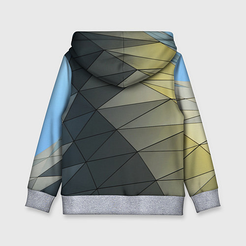 Детская толстовка Абстрактная сетка из множества фигур / 3D-Меланж – фото 2
