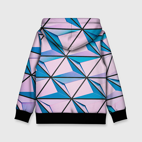 Детская толстовка Абстрактные геометрические панели / 3D-Черный – фото 2