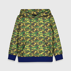 Толстовка-худи детская Камуфляж Дубок ВСР-93 мелкий, цвет: 3D-синий