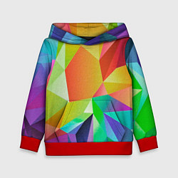 Толстовка-худи детская Радужный Кристалл, цвет: 3D-красный