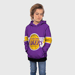 Толстовка-худи детская LA Lakers NBA, цвет: 3D-черный — фото 2