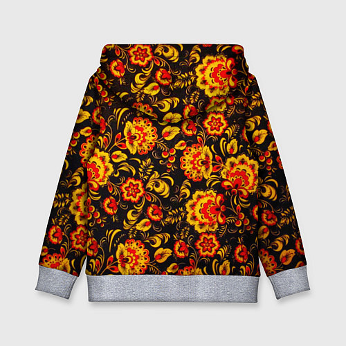 Детская толстовка Хохлома роспись / 3D-Меланж – фото 2