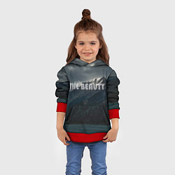 Толстовка-худи детская Красивые Горы, цвет: 3D-красный — фото 2