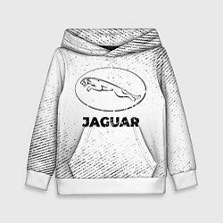 Толстовка-худи детская Jaguar с потертостями на светлом фоне, цвет: 3D-белый