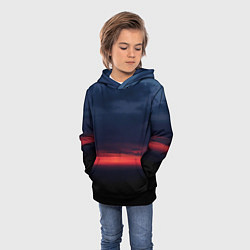 Толстовка-худи детская Кавказская заря, цвет: 3D-черный — фото 2