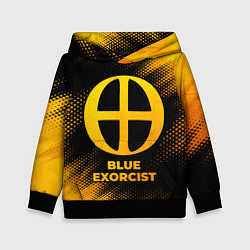 Толстовка-худи детская Blue Exorcist - gold gradient, цвет: 3D-черный