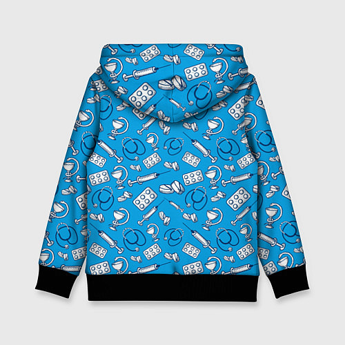 Детская толстовка Доктор Ливси с черепом и ромом / 3D-Черный – фото 2