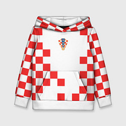 Толстовка-худи детская Сборная Хорватии форма к чемпионату мира 2022, цвет: 3D-белый