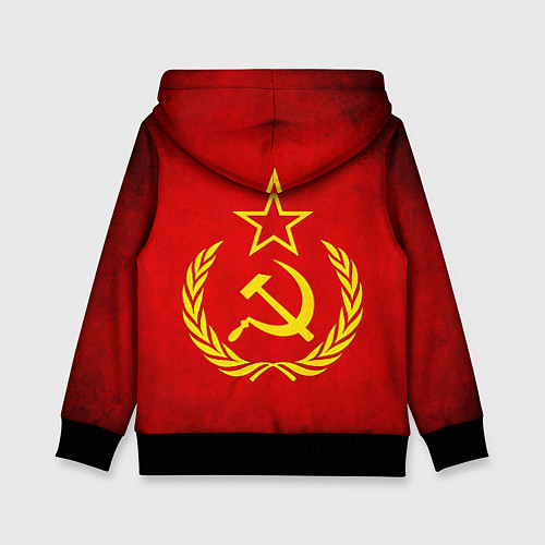 Детская толстовка СССР - старый флаг / 3D-Черный – фото 2