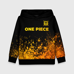 Детская толстовка One Piece - gold gradient: символ сверху