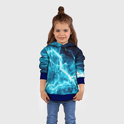 Толстовка-худи детская Голубая облачность, цвет: 3D-синий — фото 2