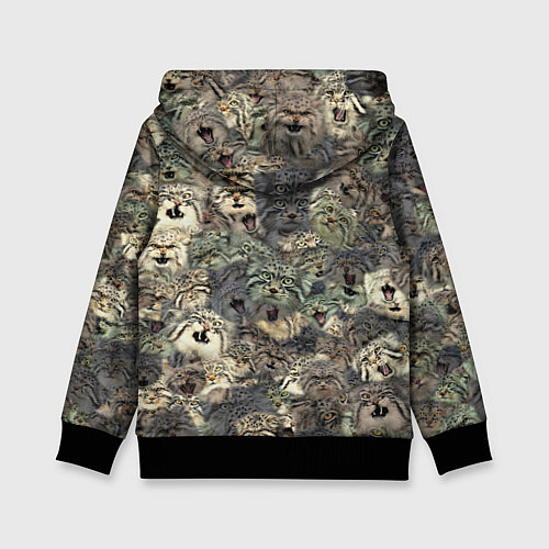 Детская толстовка Мануловый камуфляж / 3D-Черный – фото 2