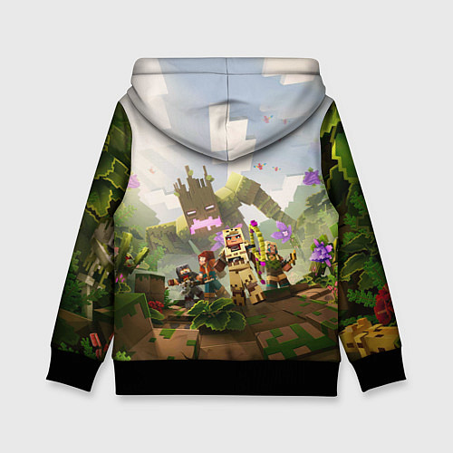 Детская толстовка Джунгли - Майнкрафт / 3D-Черный – фото 2